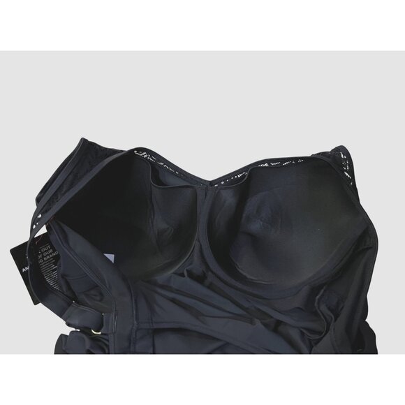 Swimsuits for All Tankini Top Womens 44F NEW Black Crochet Underwire - Picture 10 of 16